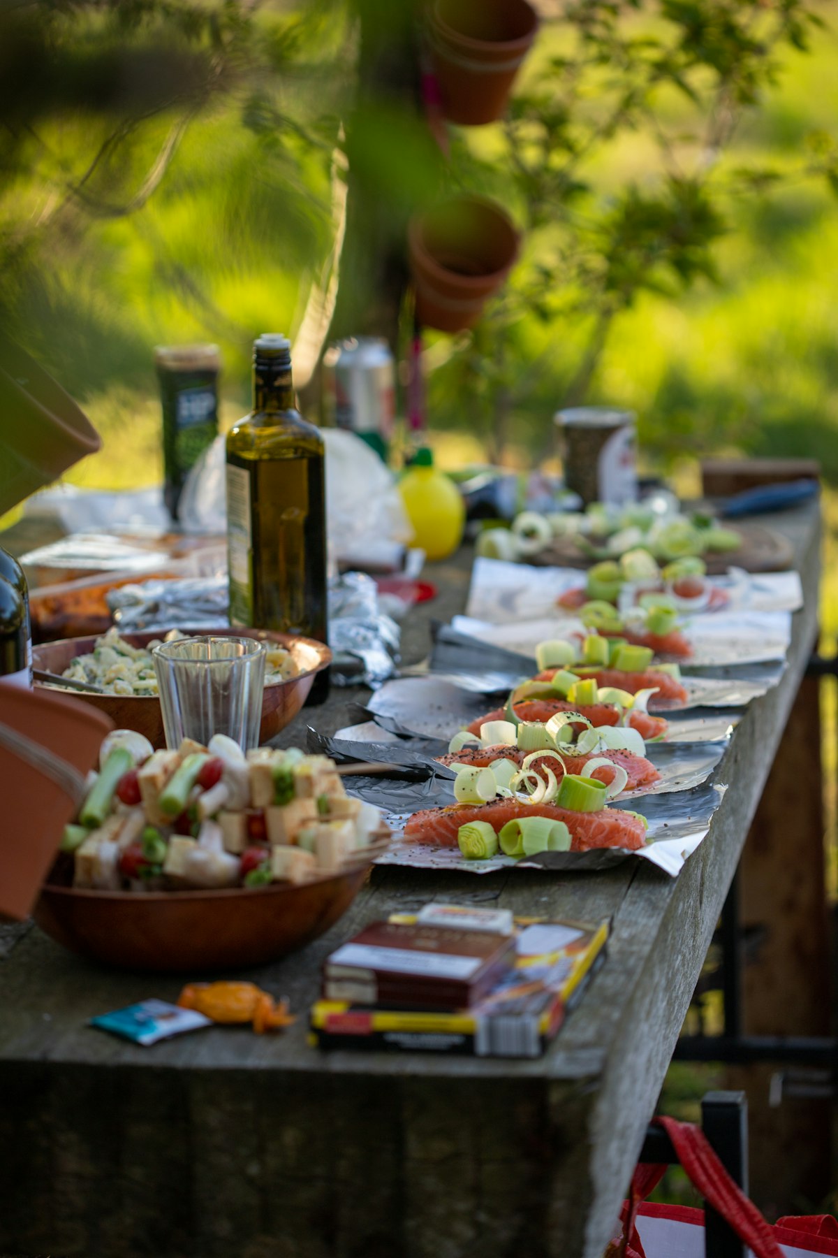 Long lunch table