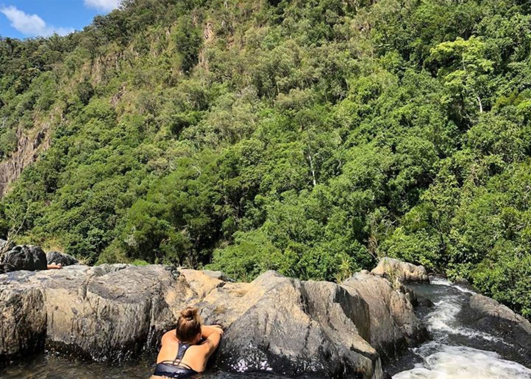 Swimming at Mowbray Falls