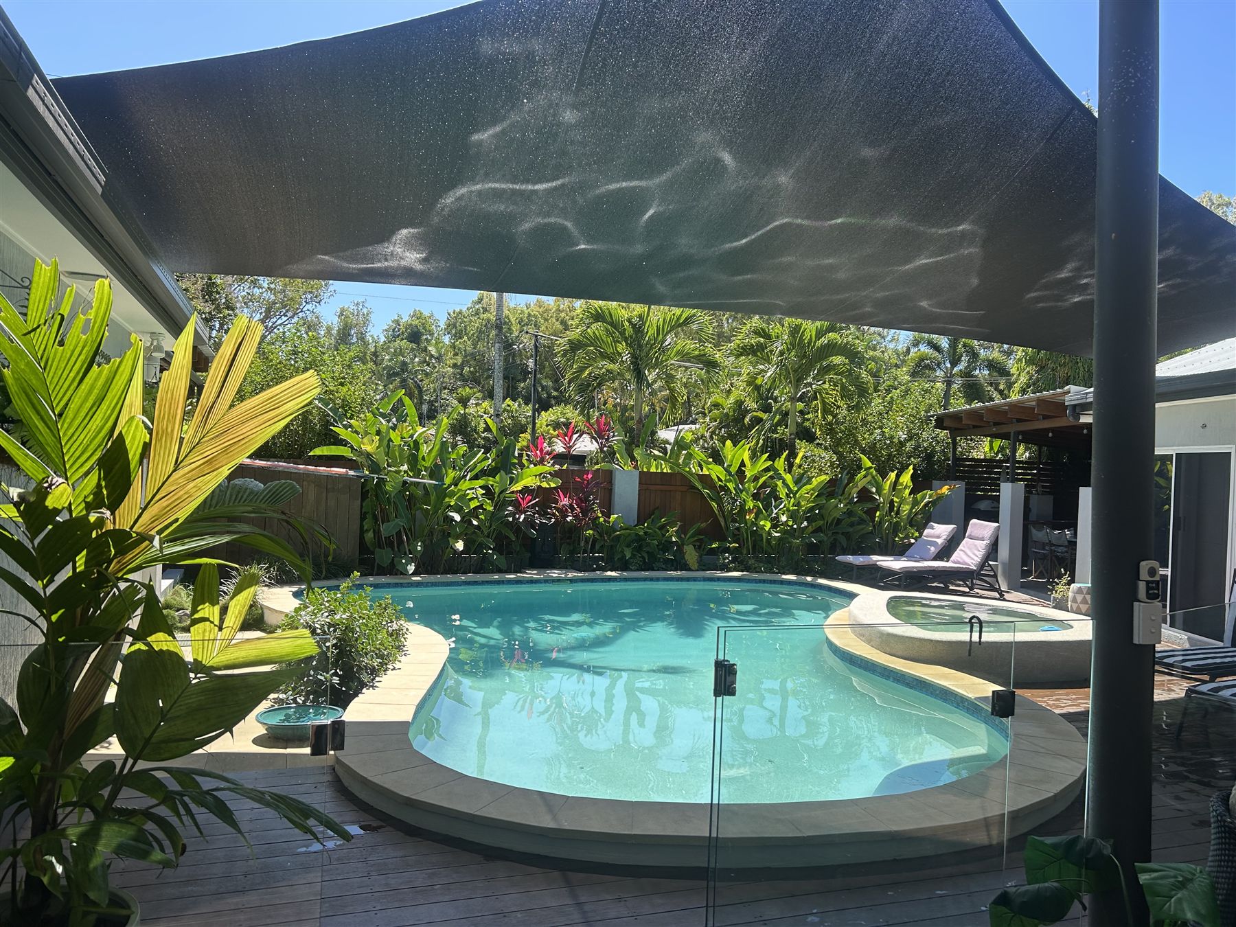 The pool at Seabrook Beach House